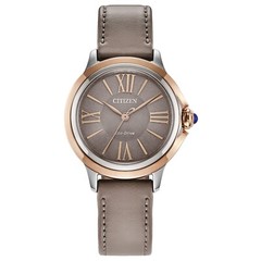 Citizen Women&rsquo;s L Ceci Classic Eco-Drive Taupe Leather Watch 32 MM EM1166-01Z