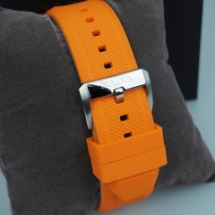 Bulova 98A226 Marine Star Orange Silicone Strap Men&rsquo;s Automatic Watch 44 mm