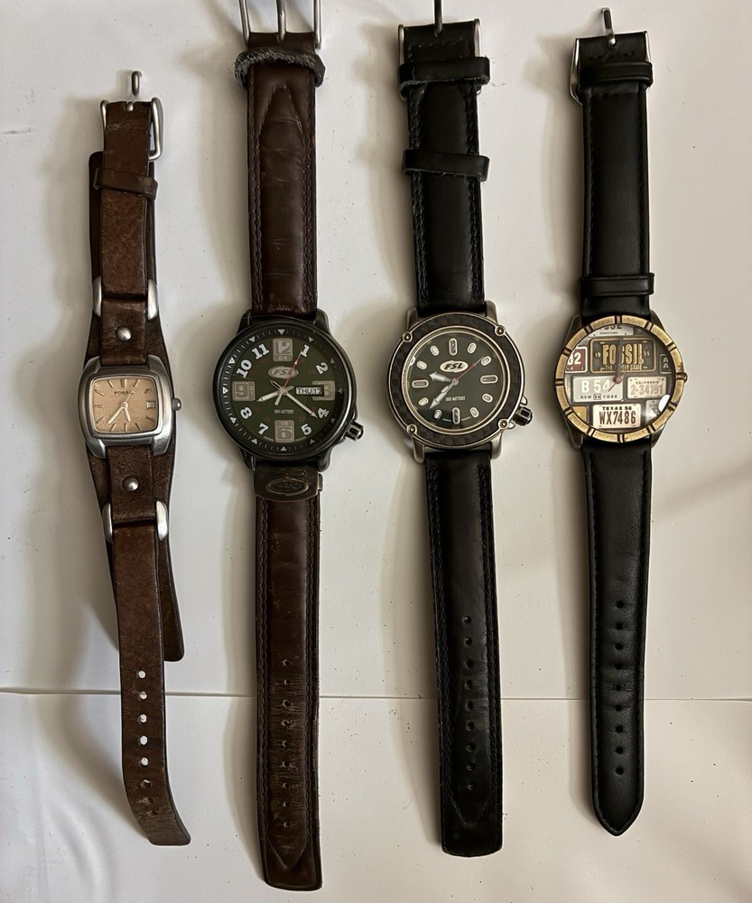 4 Vintage Fossil Watches