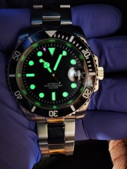 40mm Black Bezel & Dial TMI NH35 Automatic Stainless Steel Watch