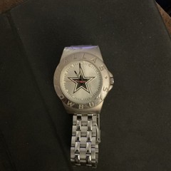 Dallas Cowboys Logo Quartz Analog Wristwatch Silver Metal Bracelet 40-43.9mm‼️