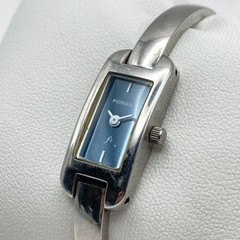 Fossil F2 Watch Women 13mm Silver Tone Blue Dial Petite New Battery SMALL 5.75&Prime;