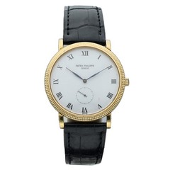 Patek Philippe Calatrava 3919J 18k Yellow Gold 33 mm Leather Manual Wind Watch