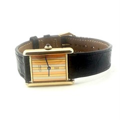 CARTIER MUST DE TANK TRINITY DIAL MEN&rsquo;S WATCH 23MM MANUAL WIND 925