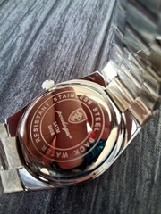 Vintage Swiss Design Green Burst Dial Day Date Mens Watch