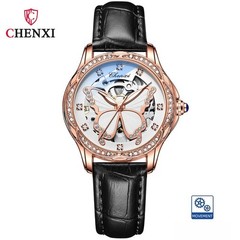 CHENXI Women&rsquo;s Butterfly Dial Hollow Out Zircon Automatic Mechanical Wristwatch