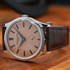 Patek Philippe Calatrava 6196P-001 Platinum 2025 Full Set Salmon Dial