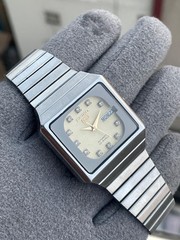 vintage Seiko 5 automatic watch japan 6349-503a square shape