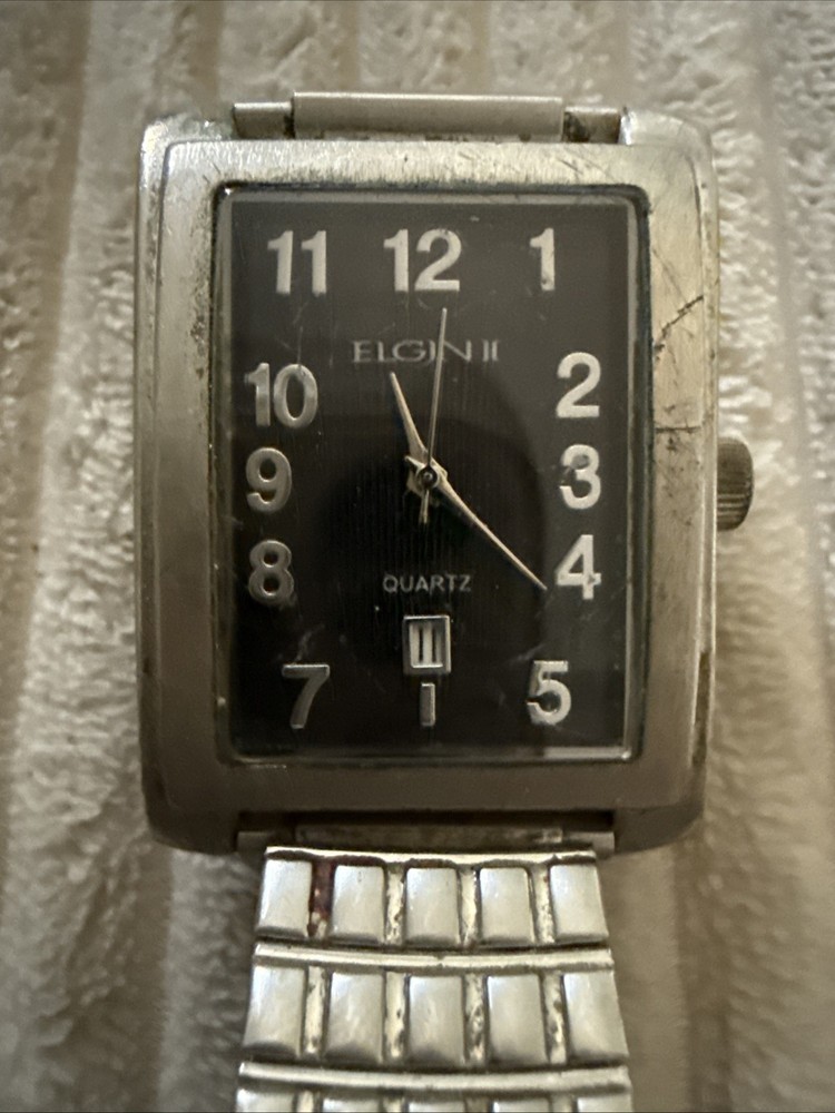 Men’s Elgin II Model EL2M-10 Tank Date Watch