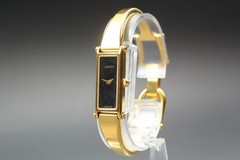 GUCCI 1500L Gold 12mm Black Dial Quartz Women&rsquo;s Vintage Watch From JAPAN