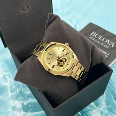 Bulova Men&rsquo;s 97A182 Surveyor Champagne Dial Gold Automatic Automatic Watch 39MM