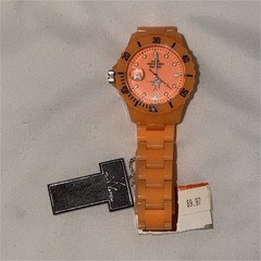ToyWatch Plasteramic Women&rsquo;s Quartz Analog Date Orange Plastic 40-43.9mm