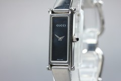 [Exc+5] GUCCI 1500L 13mm Black Dial Bangle Quartz Women&rsquo;s Watch from JAPAN