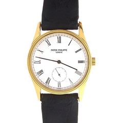 Patek Philippe Calatrava 31mm Clou De Paris Hobnail Manual 18K Yellow Gold 3796D