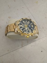 ZHOWE Men&rsquo;s Quartz Analog Wristwatch Black Dial Gold Tone Metal Bracelet