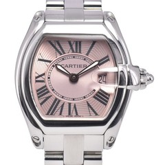 CARTIER Roadster SM W62017V3 Date pink Dial Quartz Ladies Watch R#149261