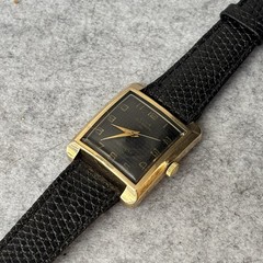 Vintage Elgin Gold Filled Square Art Deco Tank Wrist Watch Self Winding 30mm