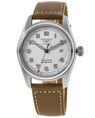 New Longines Spirit Automatic Silver Dial Leather Men&rsquo;s Watch L3.810.4.73.2