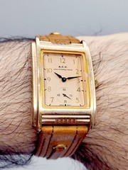 ACC Ainsworth Clothing Co Tank Watch 26mm Vintage 1990s Japan Quartz NEW BATT