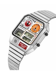 Classic Steel Men&rsquo;s LED Watch – Digital Display, Temperature & Calendar