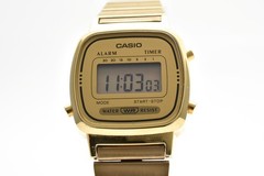 CASIO LA670W Women’s Digital Watch Silver Alarm Chronograph 23.9mm Tested JAPAN
