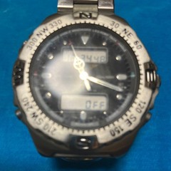 ELGIN Digital Analog Watch Compass Stainless Steel Sports Watch Quartz
