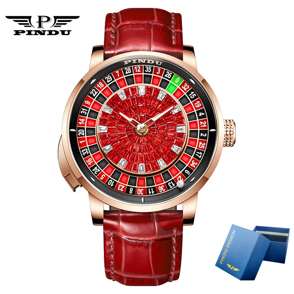 2025 PINDU Men&rsquo;s automatic mechanical watches roulette button business luxury