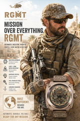 RGMT ALTIMETER AUTOMATIC SKELETON KHAKI BROWN WR10ATM RG8084