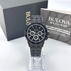 Bulova 98C134 Octava Men&rsquo;s Black Crystal Stainless Steel Quartz Watch 41.5mm